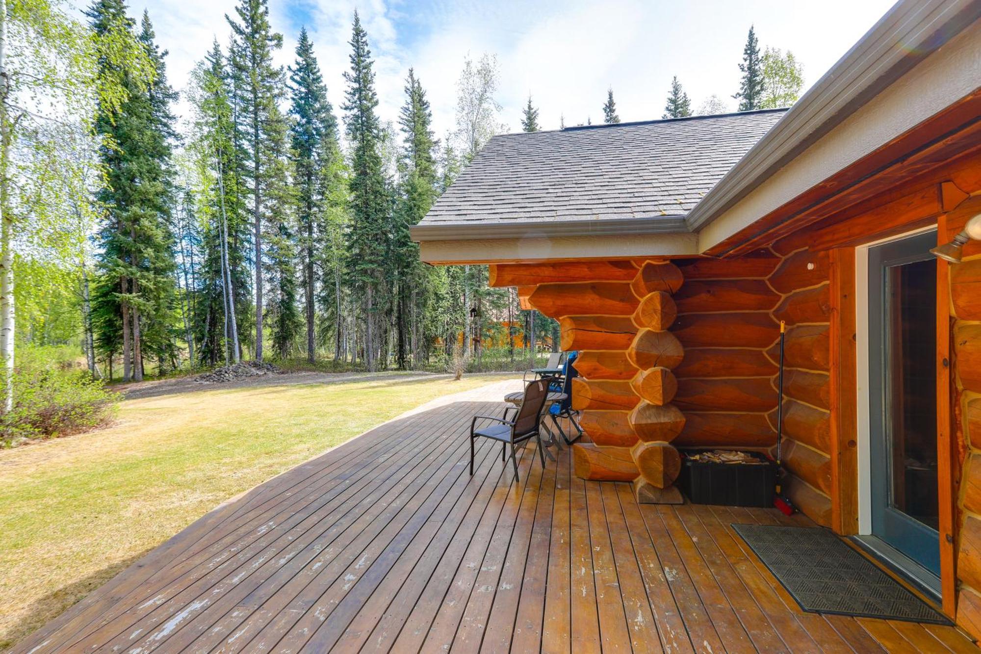 Riverside Log Cabin On-Site Aurora Viewing! North Pole Esterno foto